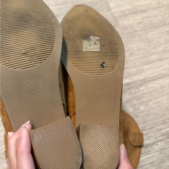 Styleloop Khaki Faux Suede Western Ankle Boots - Picture 8 of 10